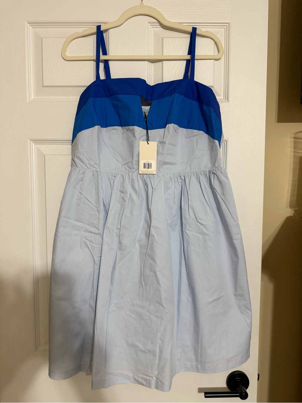 Tatum Blue Colorblock Short Dress